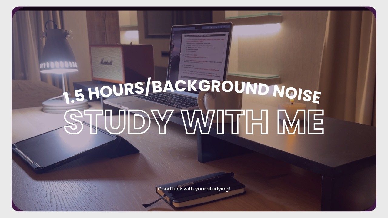 1.5-HOUR STUDY WITH ME/ Pomodoro 30-5/ Background noise