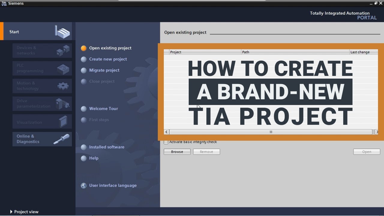 TIA Portal 101: The Beginner's Guide to Starting a New Project