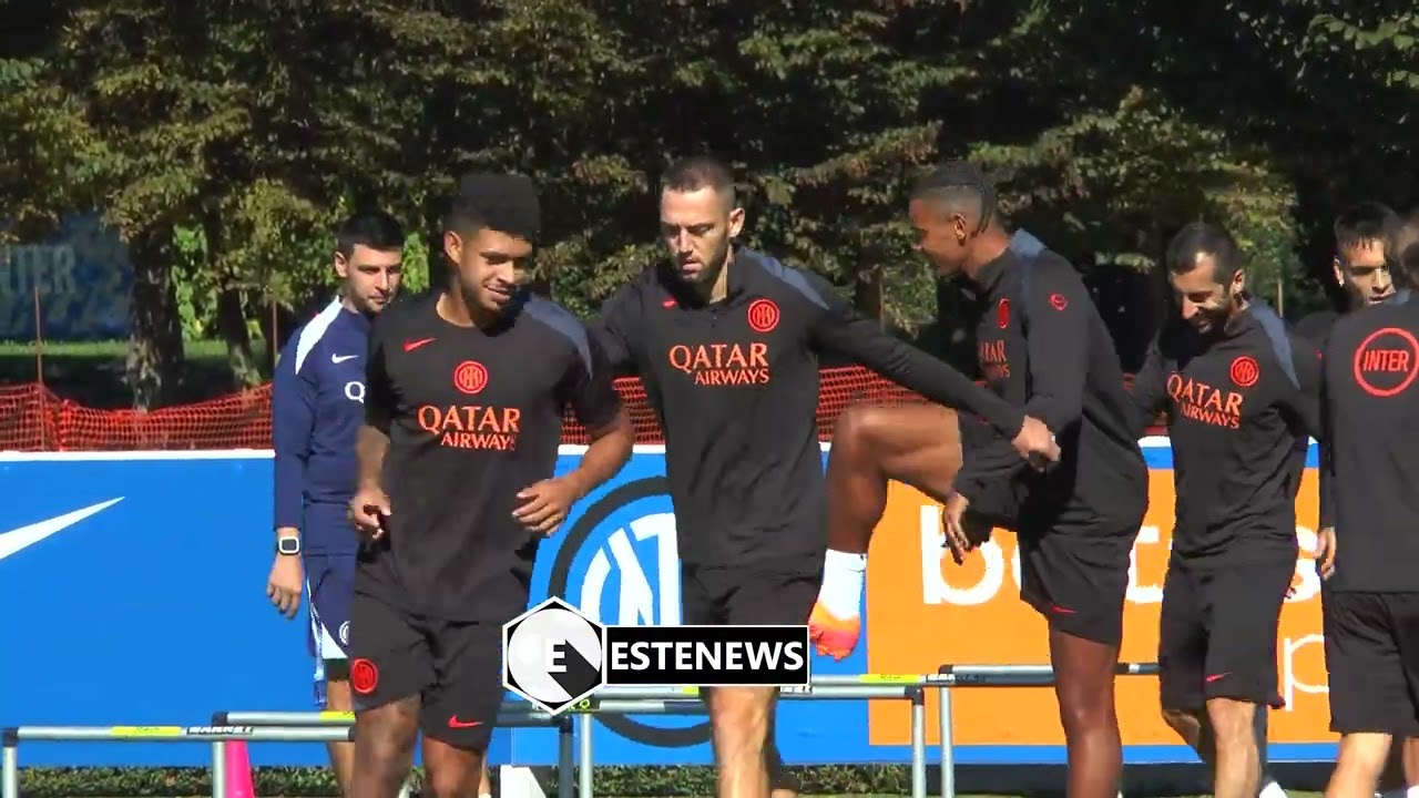 Inter-Slavia Praga, l'allenamento completo della squadra di Chivu