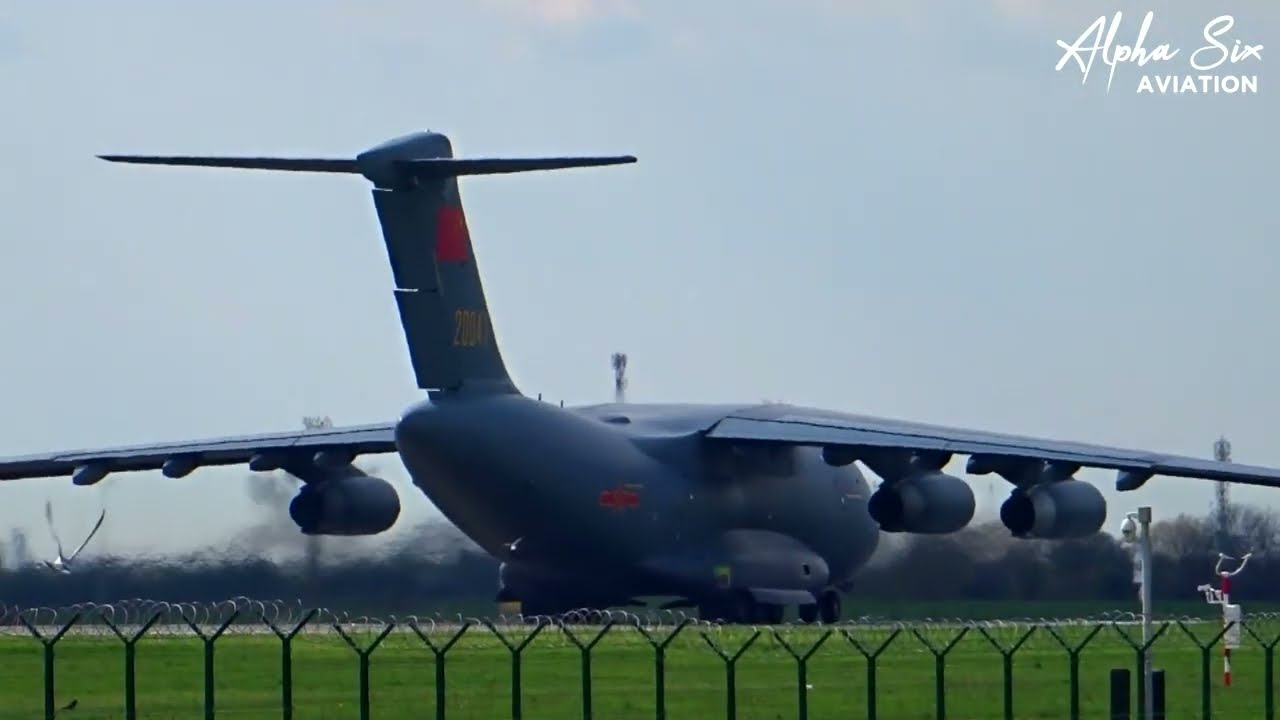 China AIR FORCE Xi`an Y-20A Landing @ Belgrade Airport