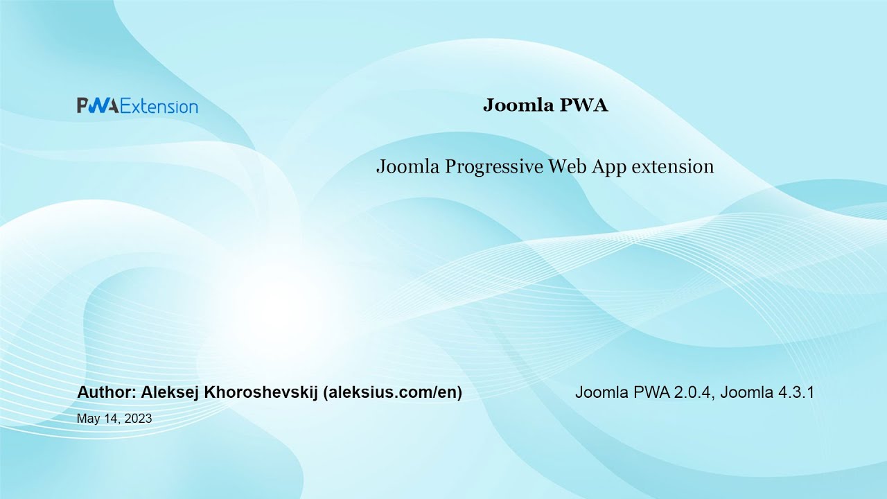 Joomla PWA &ndash; Joomla Progressive Web App