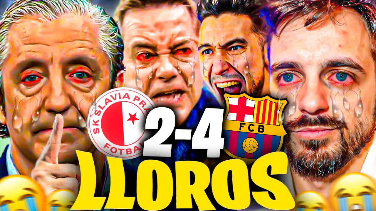 😂LOS MEJORES LLOROS MADRIDISTAS al SLAVIA 2-4 FC BARCELONA - Los Futbolitos, JKCLife, Ubietoo...