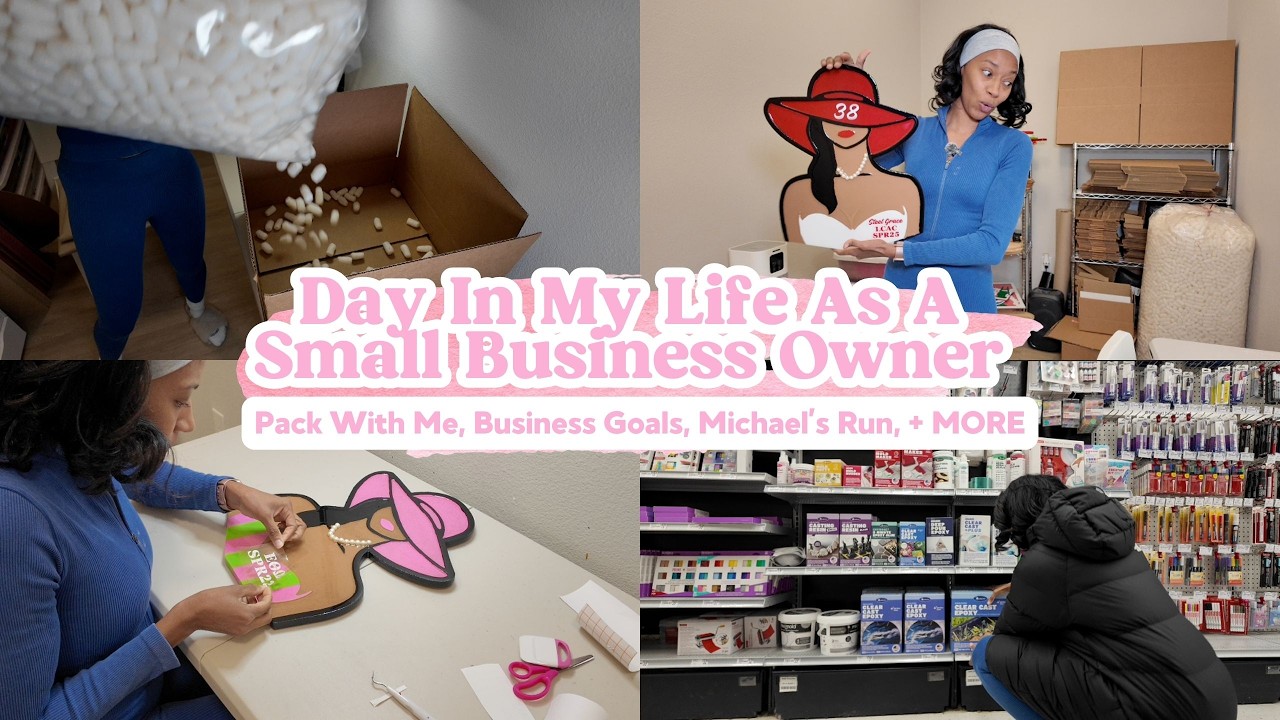 Pack With Me, Business Goals, Michael’s Run, + MORE | Day in the Life of a Small Business Owner Vlog