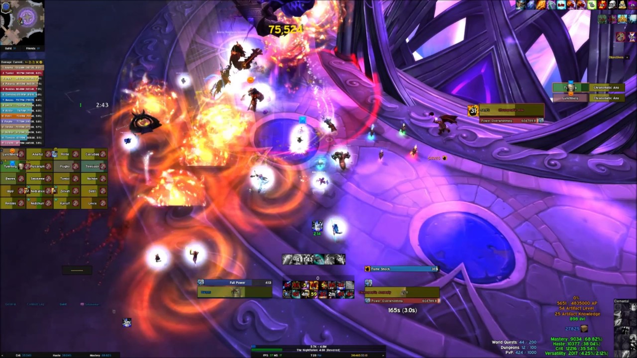 Nighthold Mythic | Chronomatic Anomoly | Elemental Shaman PoV