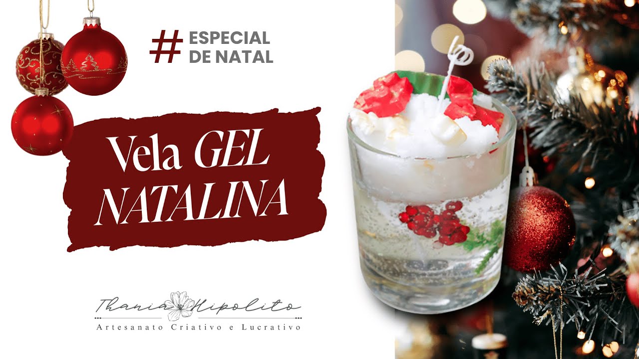 Aprenda a Fazer Vela Gel Natalina | Especial de Natal
