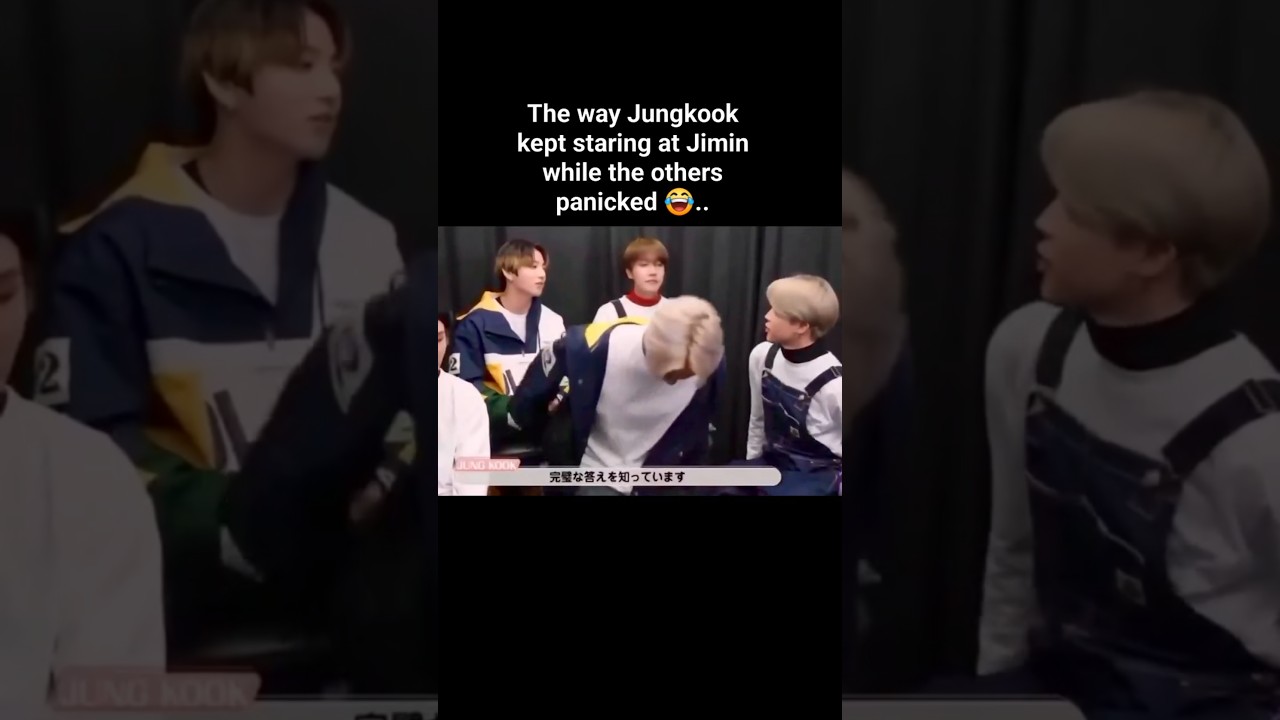 jungkook kept staring at jimin while other's panicked 😂 
