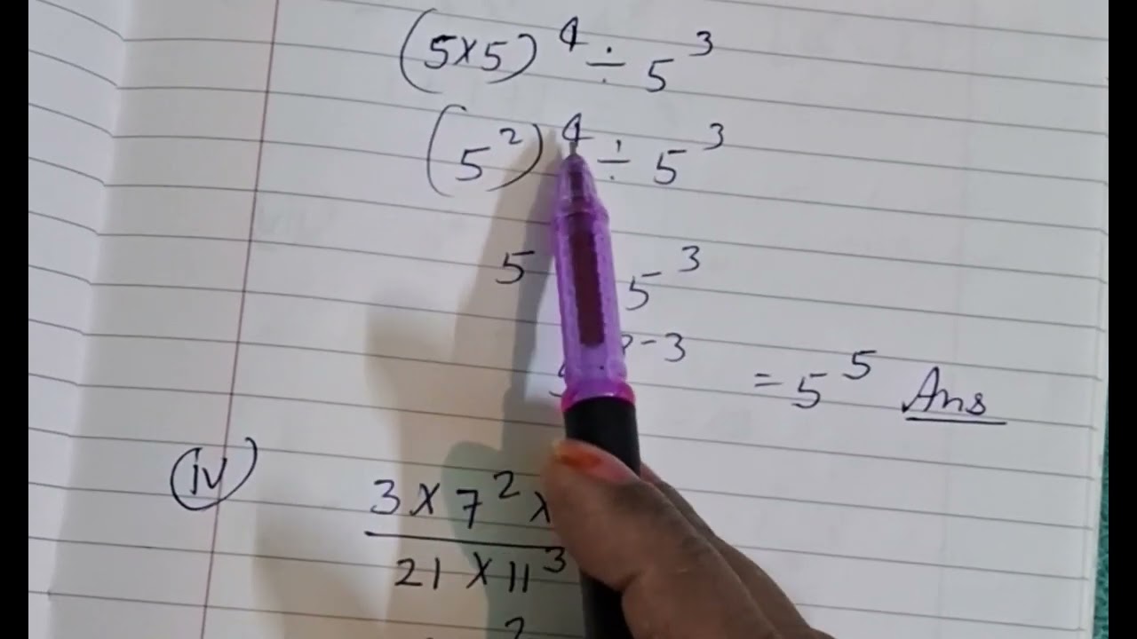 Class 7 maths  exponent and power #viral #maths #ytshorts 