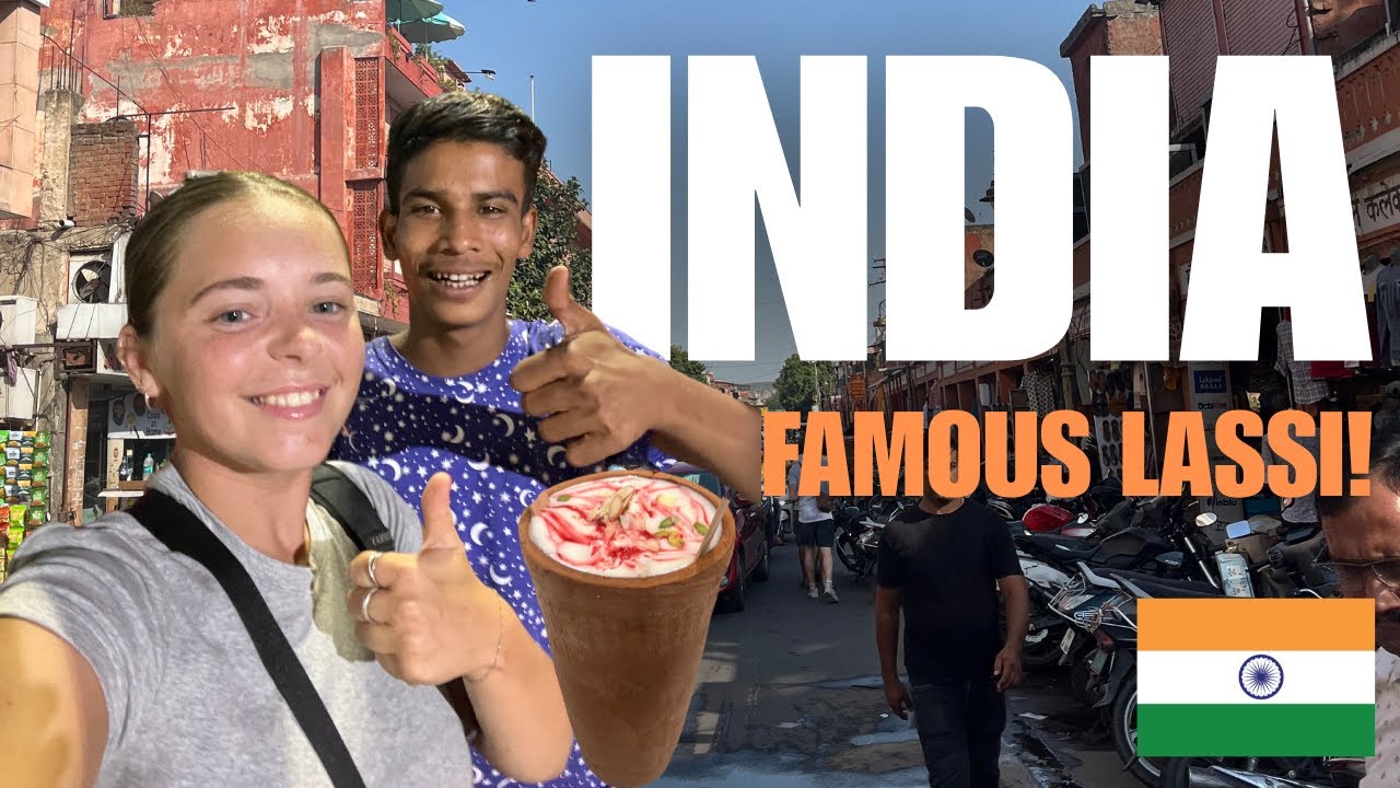 TRYING THE BEST LASSI IN INDIA!?! 🇮🇳 ON THE STREETS OF JAIPUR, RAJASTHAN!!