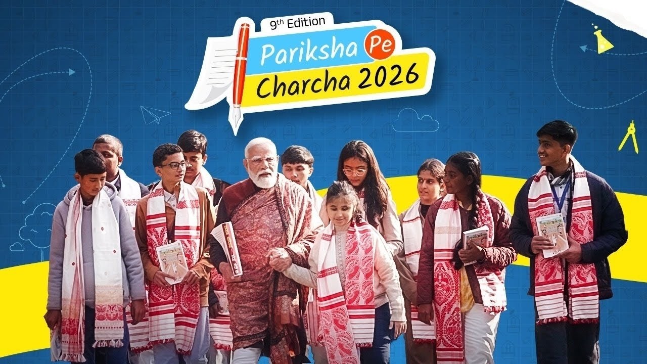 PM Narendra Modi interacts with students on Pariksha Pe Charcha 2026