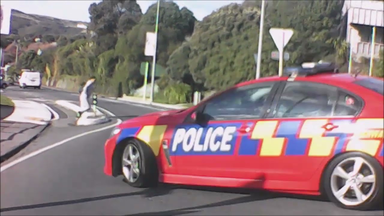 New Zealand Police vehicle's around Wellington