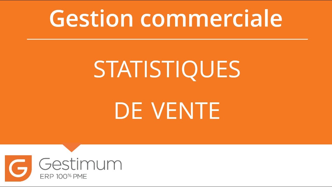 Logiciel de Gestion commerciale :  Statistiques de vente