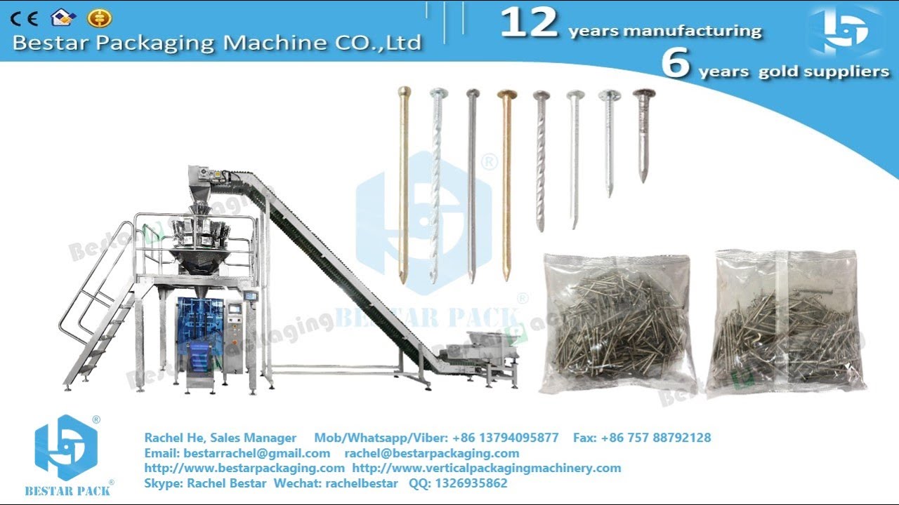Machine d'emballage à pesée automatique pour clous en fer longueur 60mm