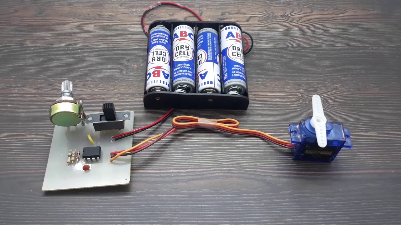 Servo Controller Circuit Using IC NE555
