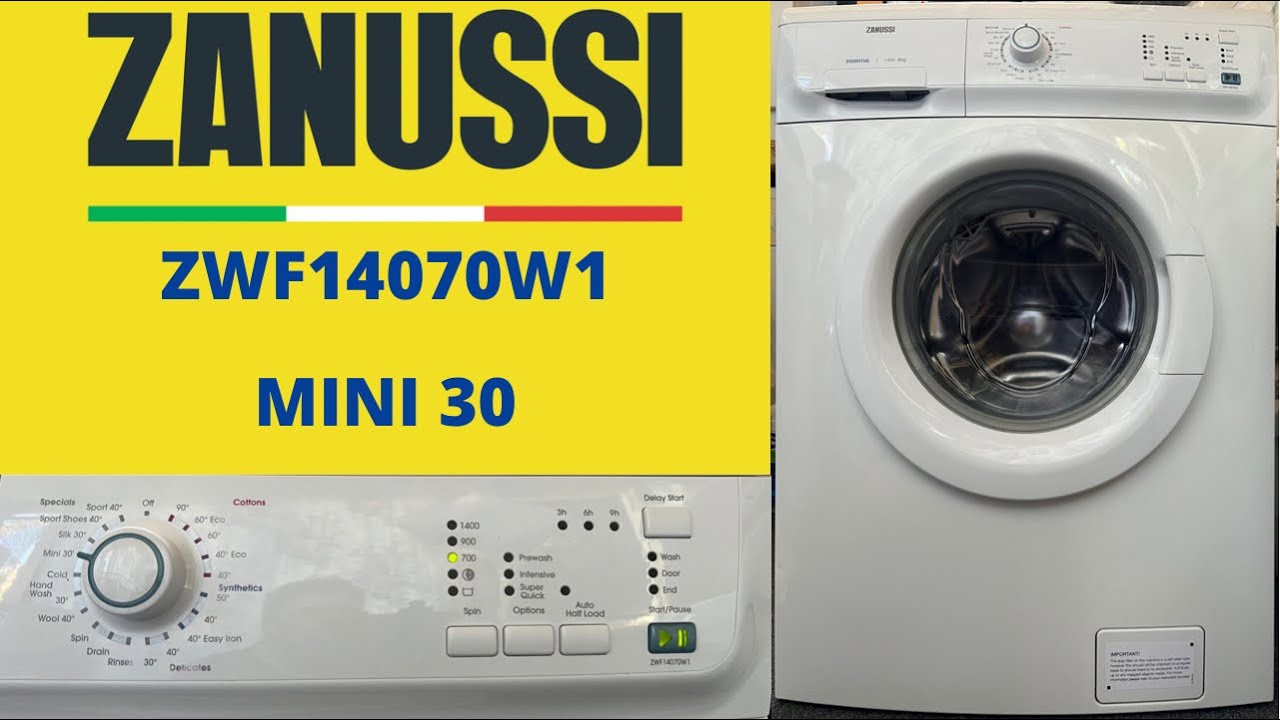 Zanussi Essential ZWF14070W1 Washing Machine - Mini 30’