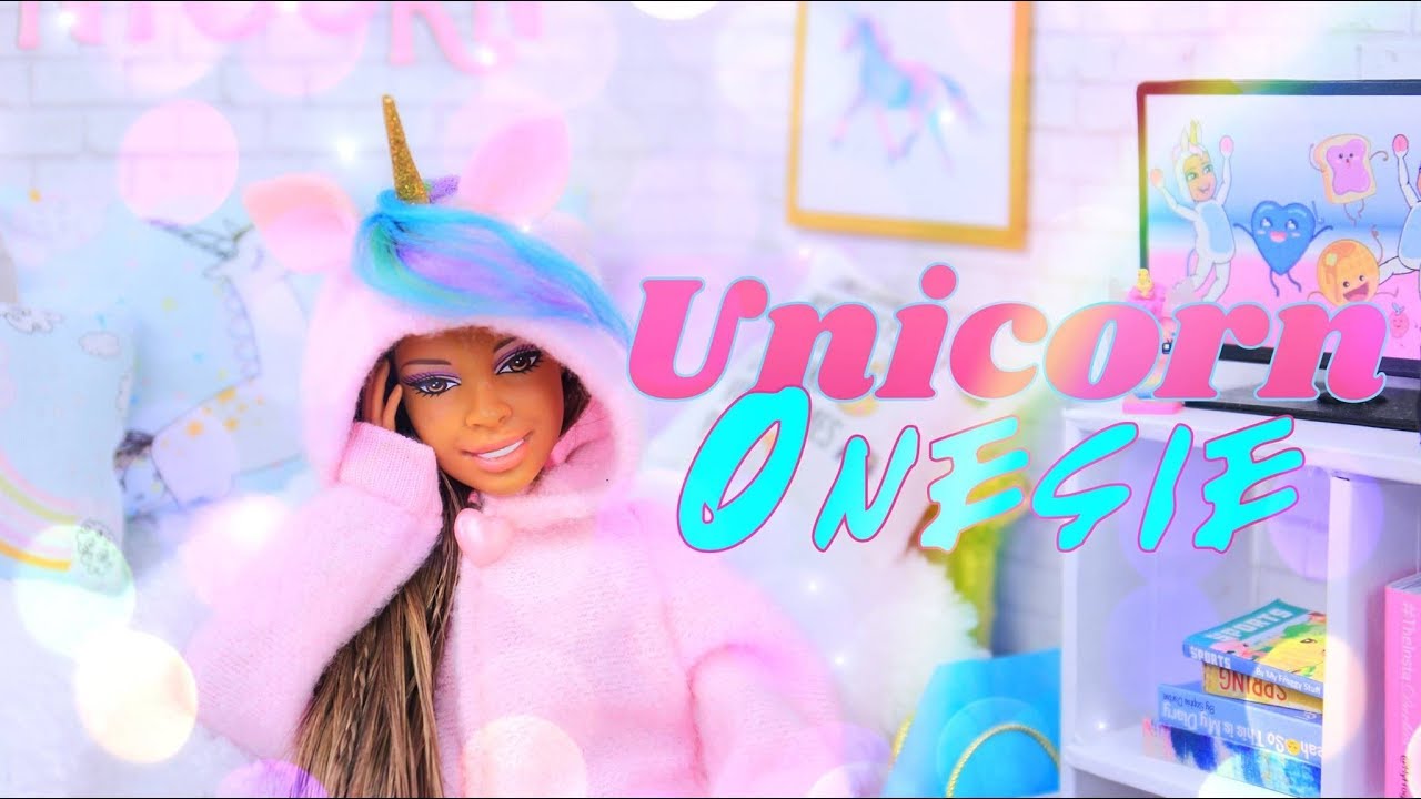 DIY - How to Make: Doll UNICORN Onesie | Recycled Craft | Christmas Gift Idea