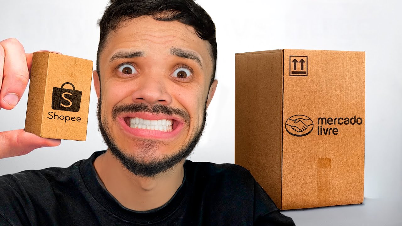 CAIXA MISTERIOSA DA SHOPEE vs CAIXA MISTERIOSA DO MERCADO LIVRE 
