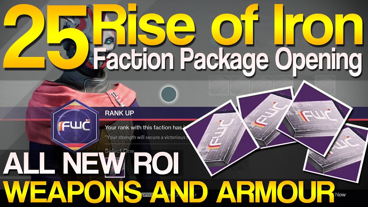 Destiny: 25 ROI Faction Package Opening - I got the FWC sparrow!
