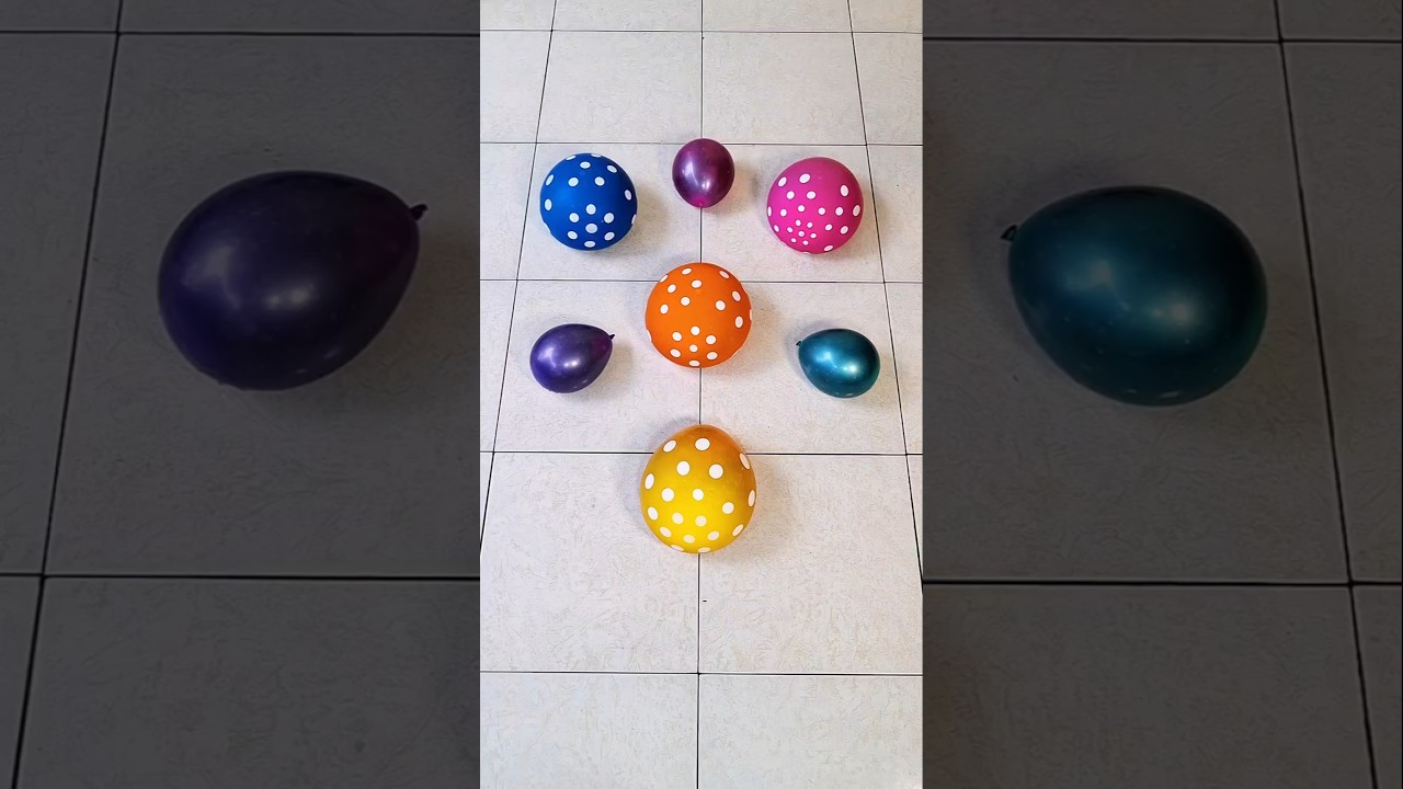 🟢🔴🟣🟠💘🔵🟡 Satisfying Popping Balloon Color 🌈