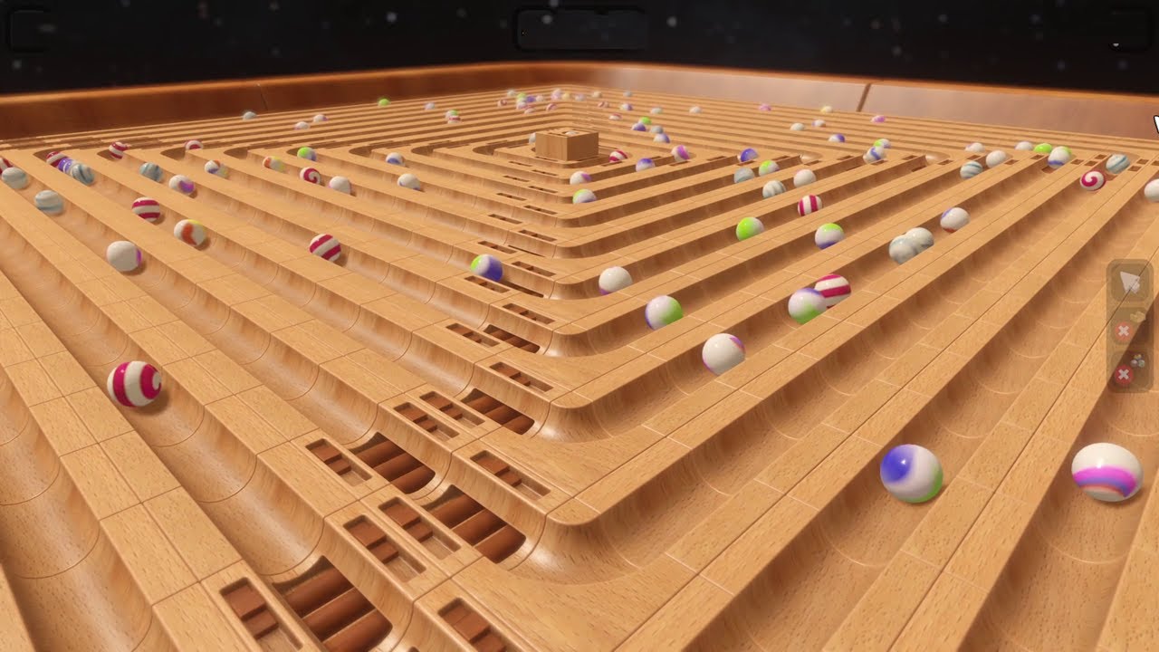 Roll the marbles down the spiral course! | Marble Odyssey: Sandbox