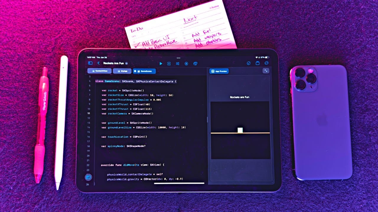 Создание игры на iPad с помощью Swift Playgrounds | Rockets are Fun