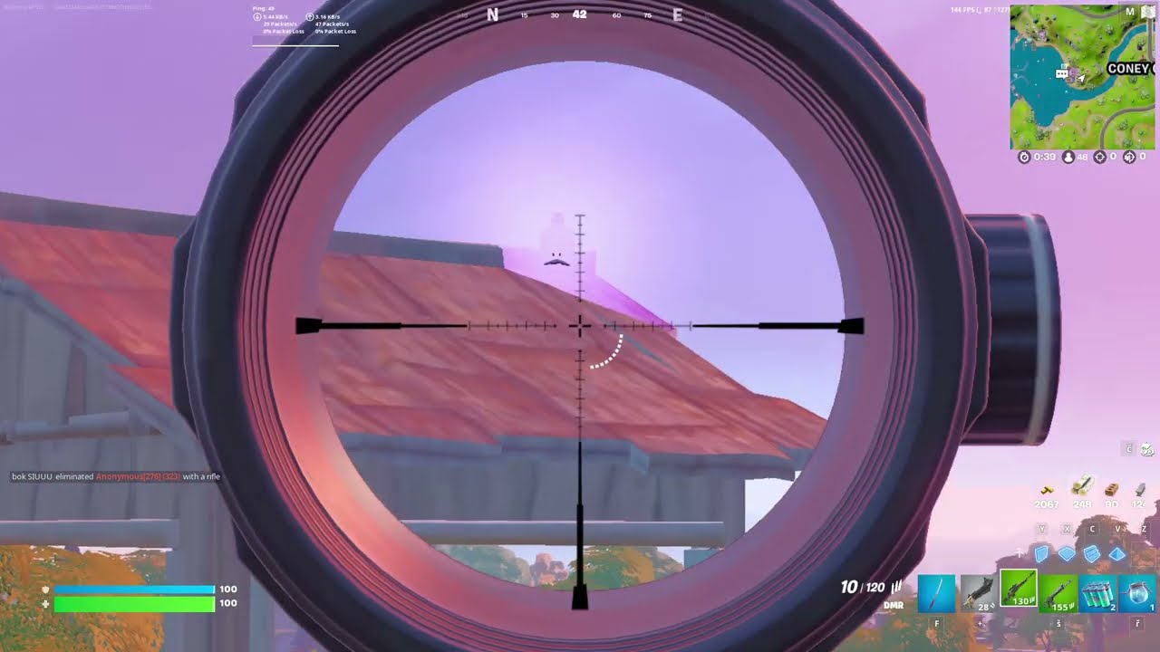 Hit headshot while aiming down sights