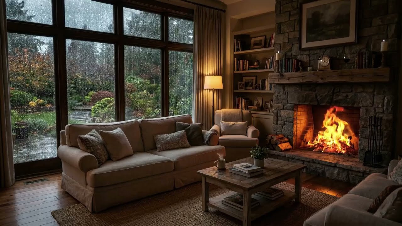 Gentle Rain on Window 🌧️ Sleep Deep Tonight | Cozy Relaxing Rain Sounds (No