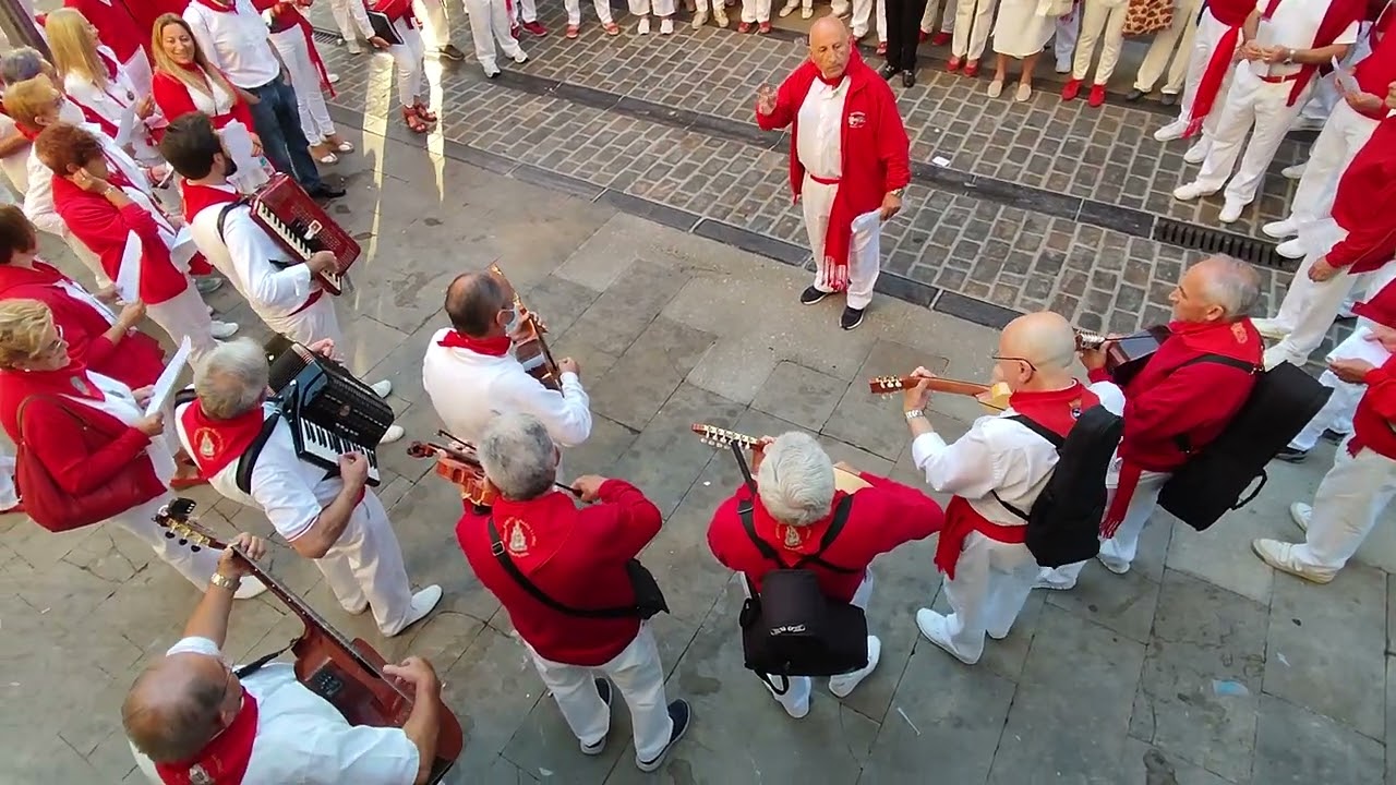 Aurora a San Fermín 7 de julio de 2022. Manuel Turrillas. Auroros de Pamplona y Tafalla.
