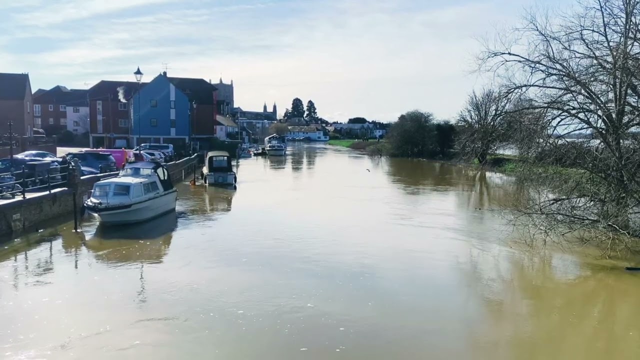 Flooding at Tewkesbury,Gloucestershire.