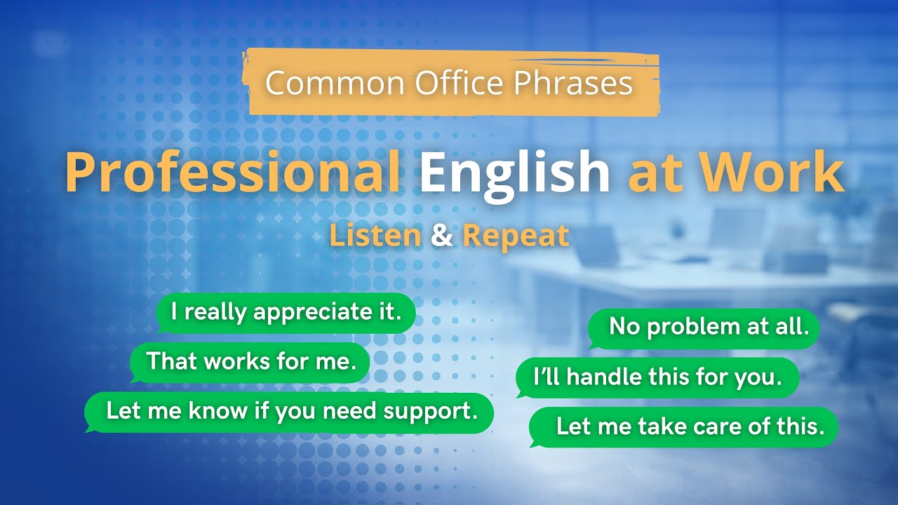 Common Office Phrases in English | Listen & Repeat