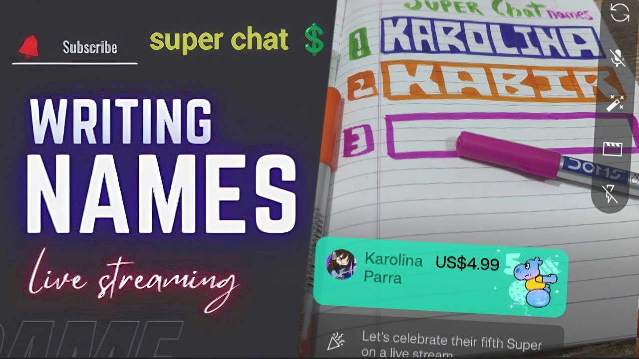 Artsy Shortz is writing your Beautiful Names 😍 Subscriber's name in live