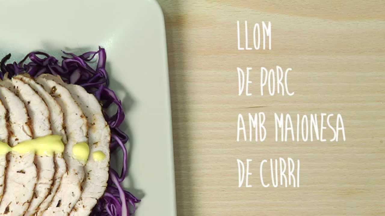 Llom de porc amb maionesa de curri