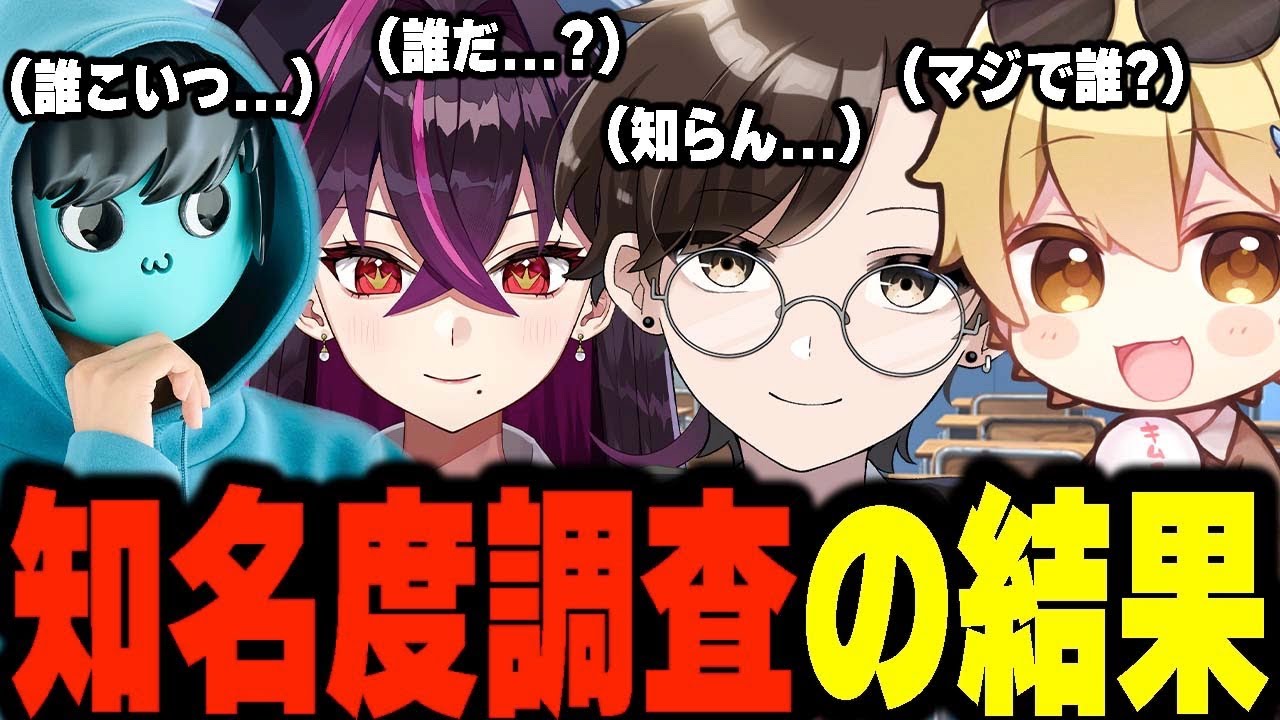 僕たちって流石に認知されてるよね？←知名度調査した結果wwwww 【キムテス/あーずかい/毒ヶ衣ちなみ】【毒☆あきお】