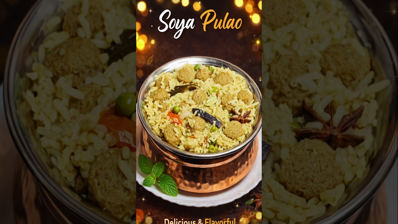 ಸೋಯಾ ಪಲಾವ್ - Soya Pulao Recipe #shorts #shortvideo