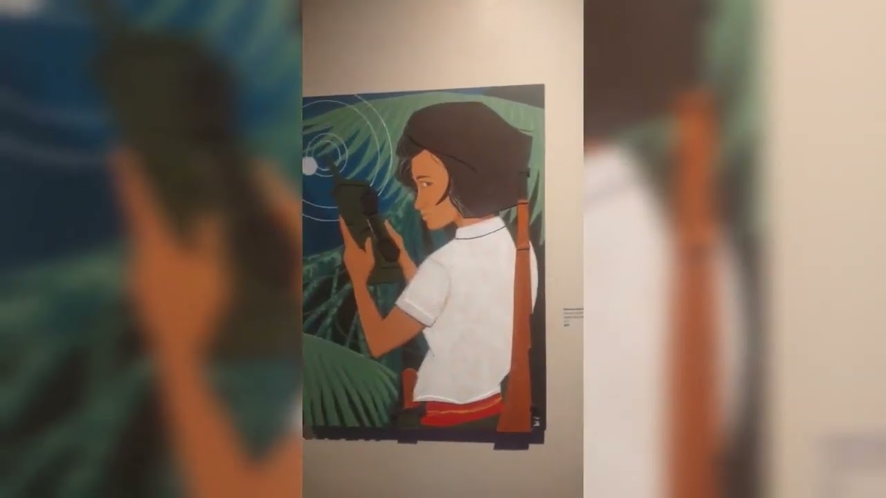 Magdalena Leones painting at the Epiphany Center for the Arts - More than Lumpia Art Exhibition.