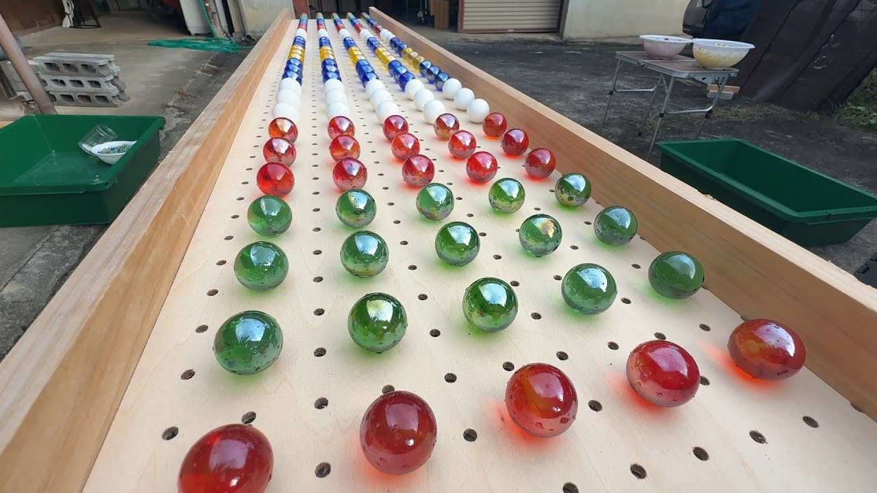 マーブルラン56 交差marble run 転がる坂道　手作りコース　特製スロープ編