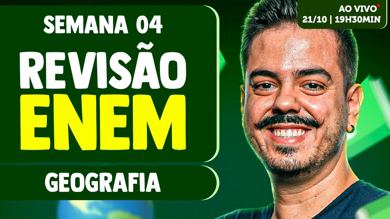ENEM 2025: Revis&atilde;o de Humanas ao Vivo - ( GEOGRAFIA )  Prepare-se para a Prova!