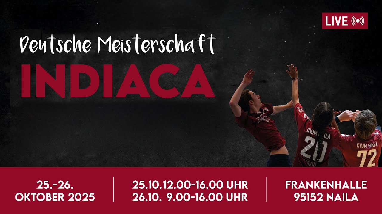 🎉 LIVE: Deutsche Meisterschaft Indiaca 2025 – Damen, Herren & Mixed in Naila! 🥇