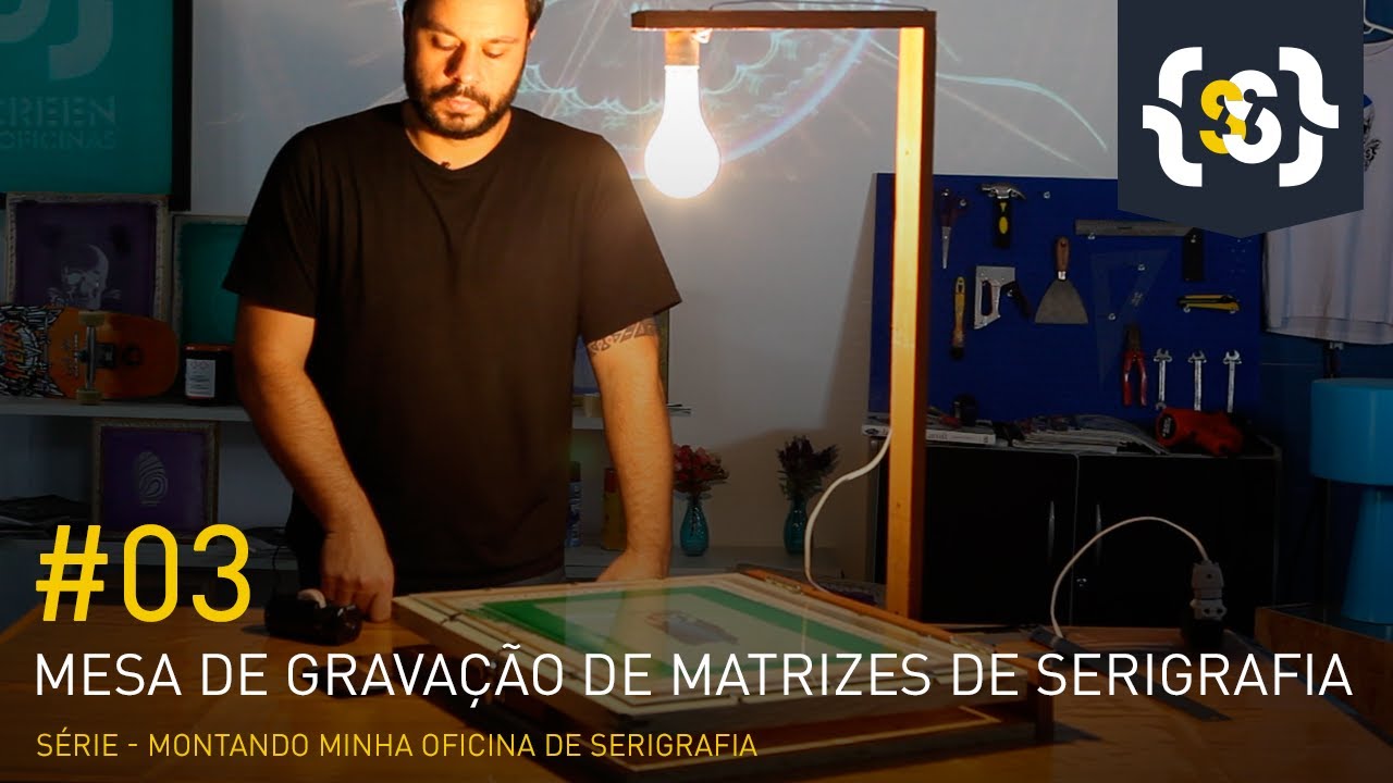 Mesa de gravação serigrafia - Faça você mesmo