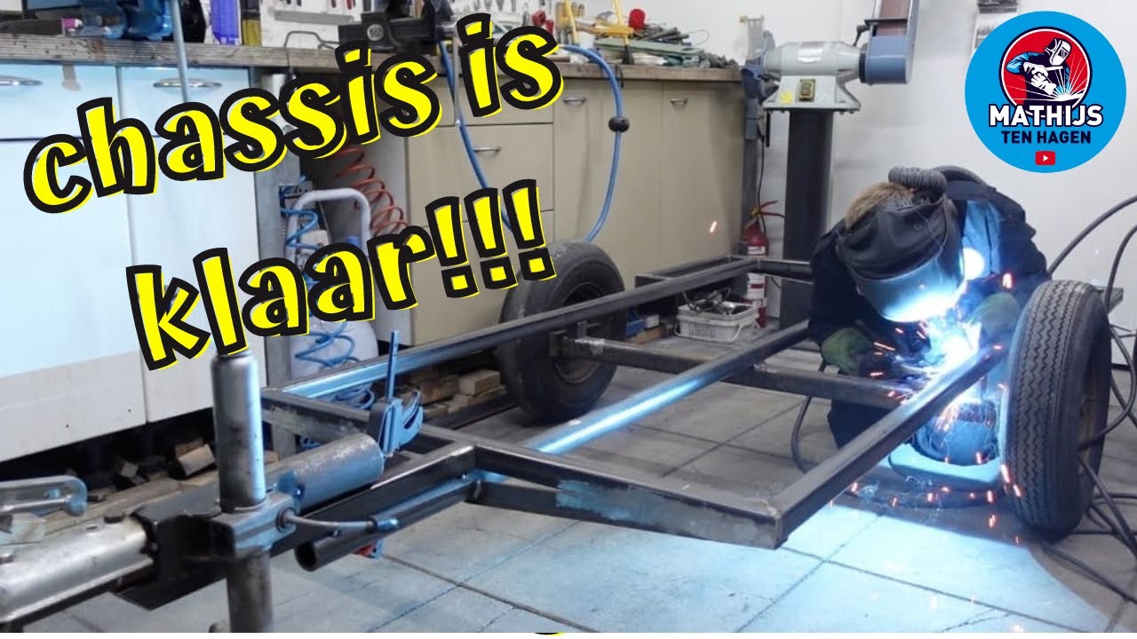 Chassis is klaar van de motor aanhangwagen