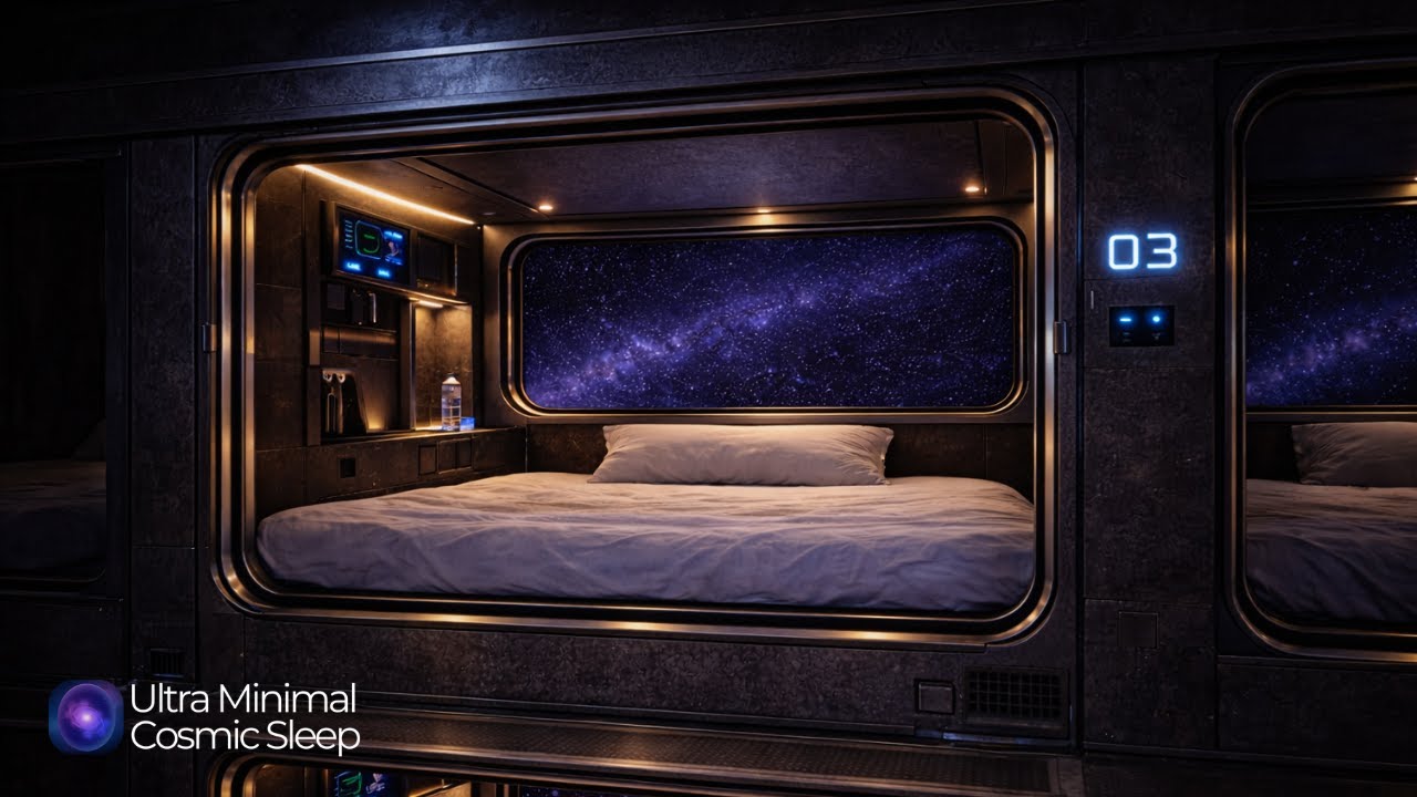 Cosmic Capsule Hotel [Room 03] 🌌  Nothing Changes Here | Ultra Minimal Sleep