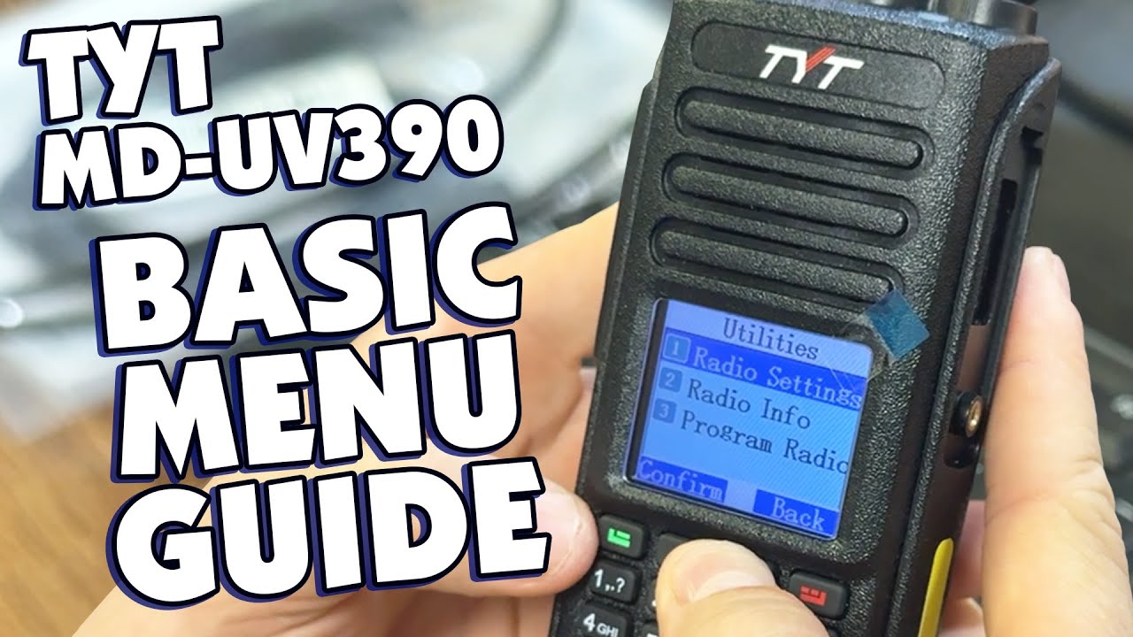 Basic Menu Guide for the TYT MD-UV390 DMR Radio