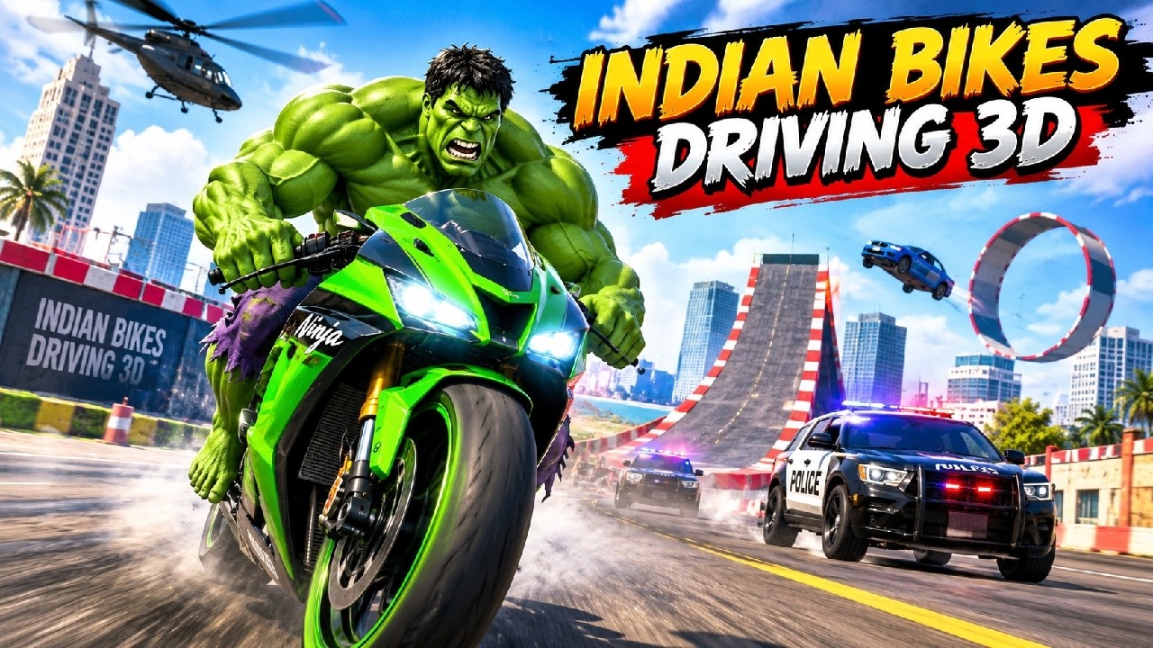 Indian Bikes Driving 3D 🔥 Hulk Ki Entry 😱 | Crazy Stunts & Gameplay #IndianBikesDriving3D #Gaming