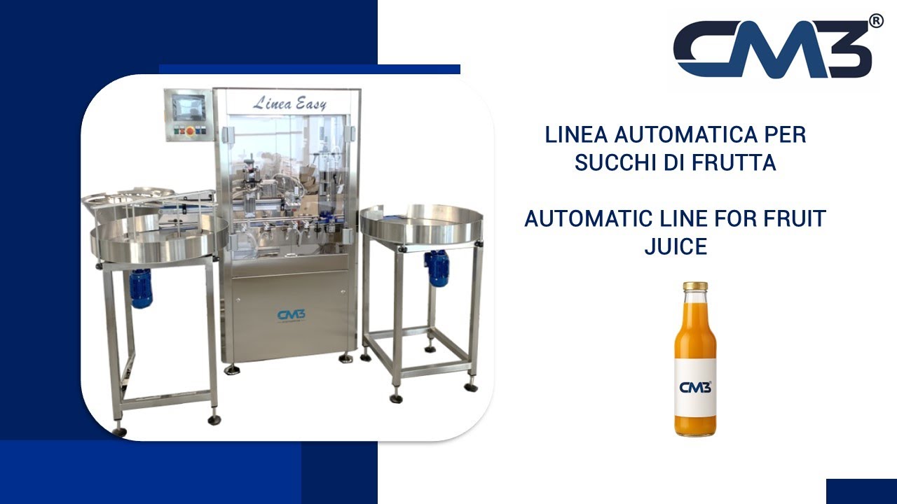 LINEA EASY PER PRODOTTI LIQUIDI IN BOTTIGLIE DI VETRO CON TAPPI TWIST OFF