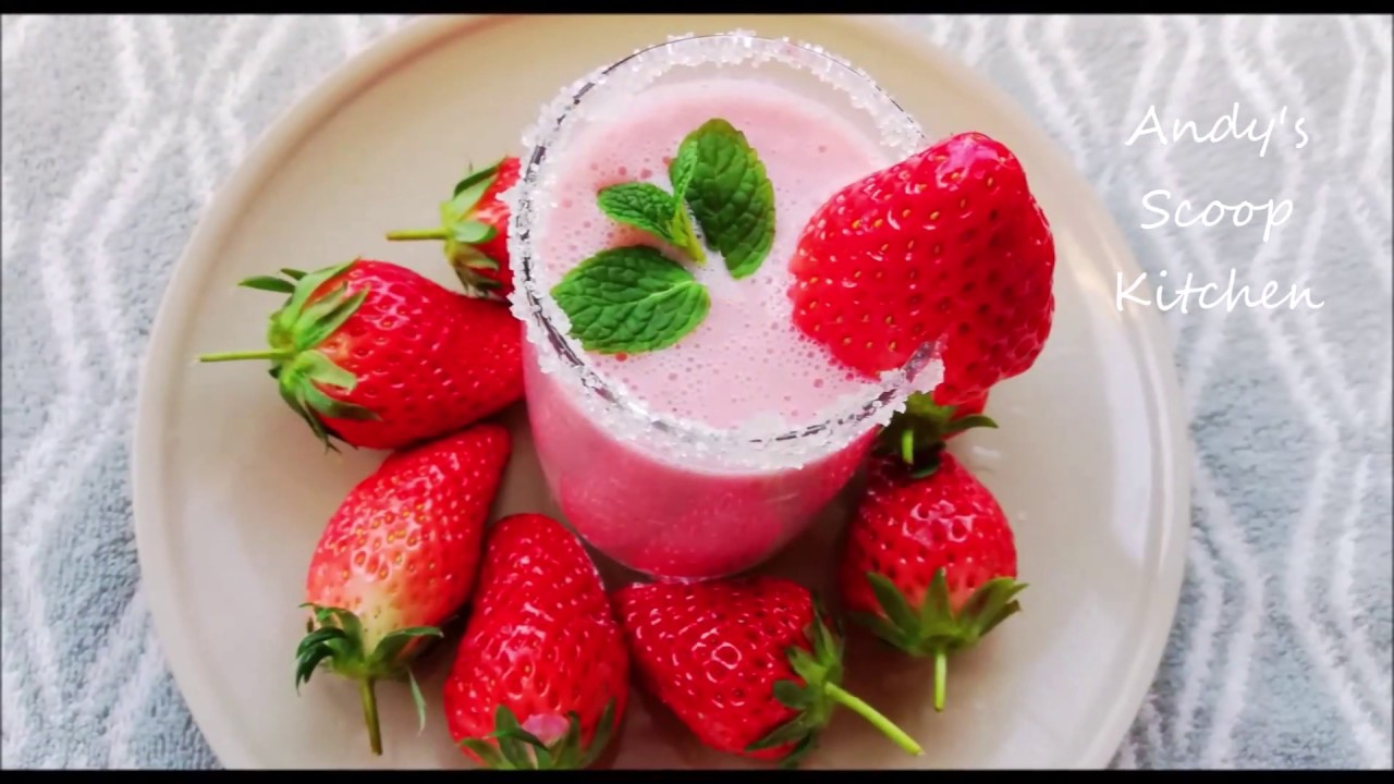 Strawberry Milkshake | Strawberry Juice | Milkshake recipe in Tamil | How to make Milkshake