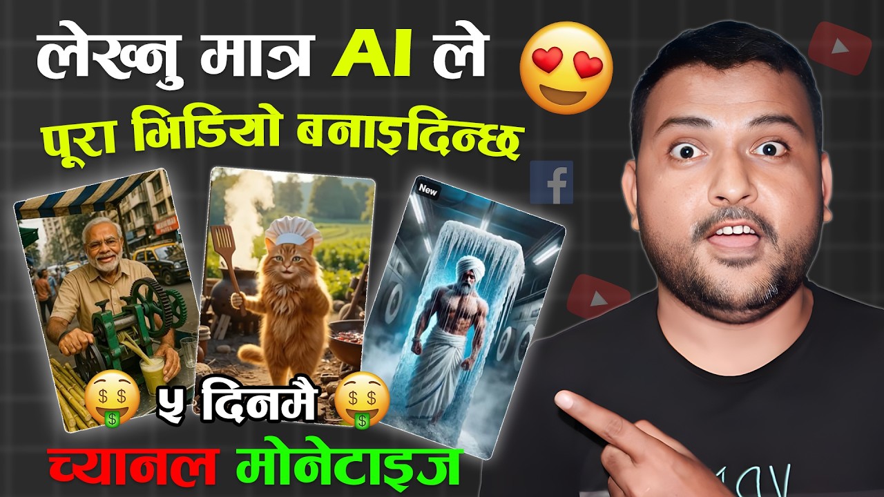 लेख्नु मात्र AI ले पूरा भिडियो बनाइदिन्छ 😍 Ai Bata Video Banaune Tareka | Just Copy Paste Prompt🔥