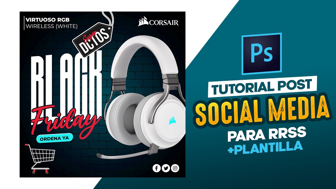 💫COMO CREAR UN POST PARA TUS REDES SOCIALES | TUTORIAL DE PHOTOSHOP PASO A PASO