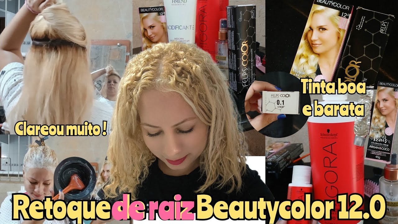 🟡RETOQUE DE RAIZ SUPERCLAREADORA BEAUTYCOLOR 12.0 MELHOR TINTA BARARA pra ficar loira /acidificação 