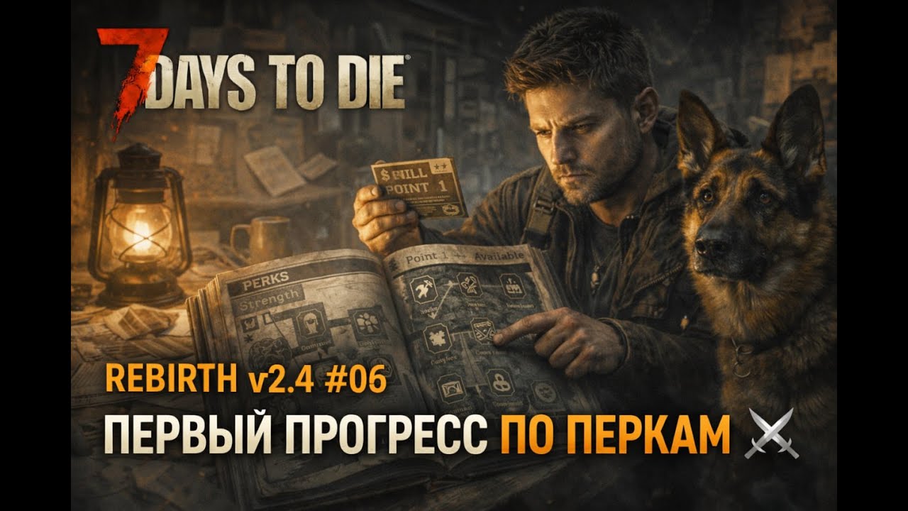 🔥 REBIRTH v2 4 #06 — Первый прогрес по перкам ⚔️ #7DaystoDie