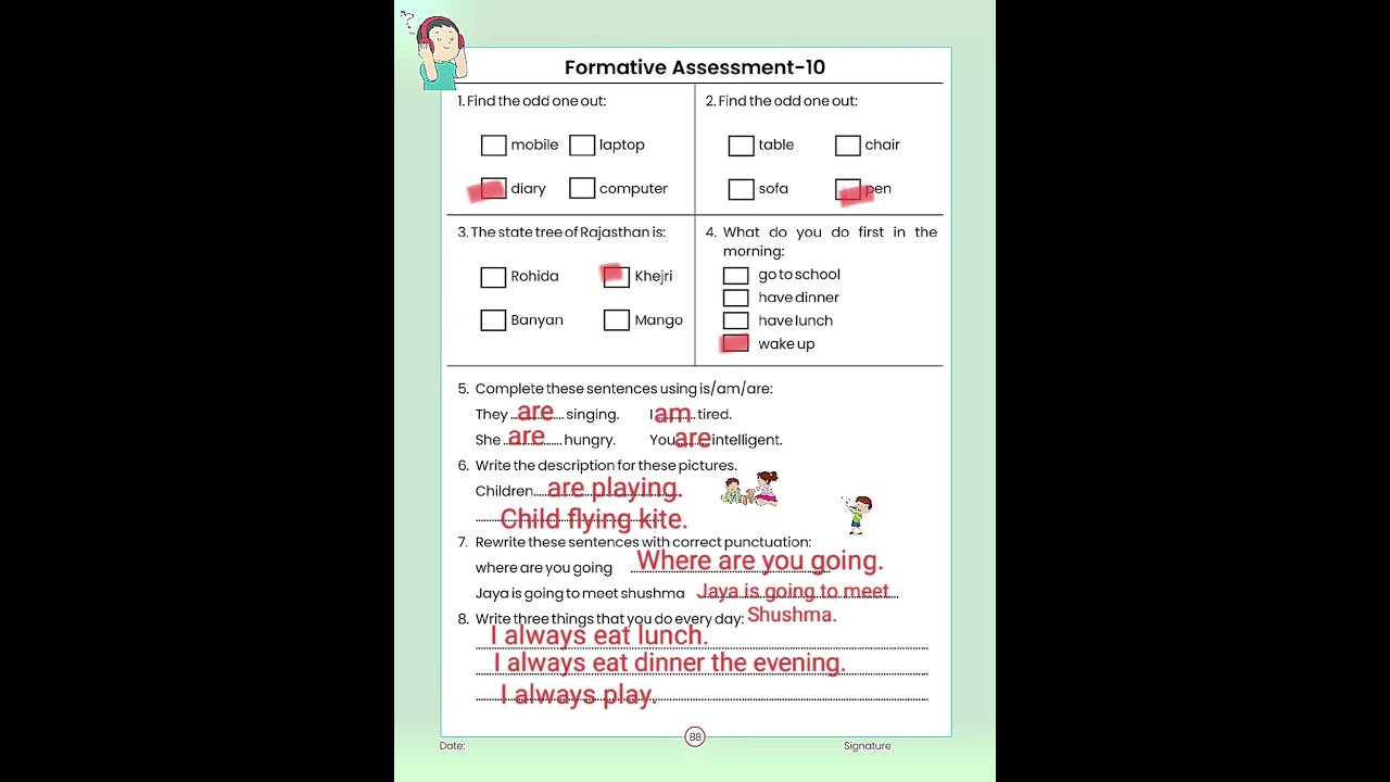 Class 4-5 English workbook formative assessment 10 #workbooksolution #english #class4worksheet