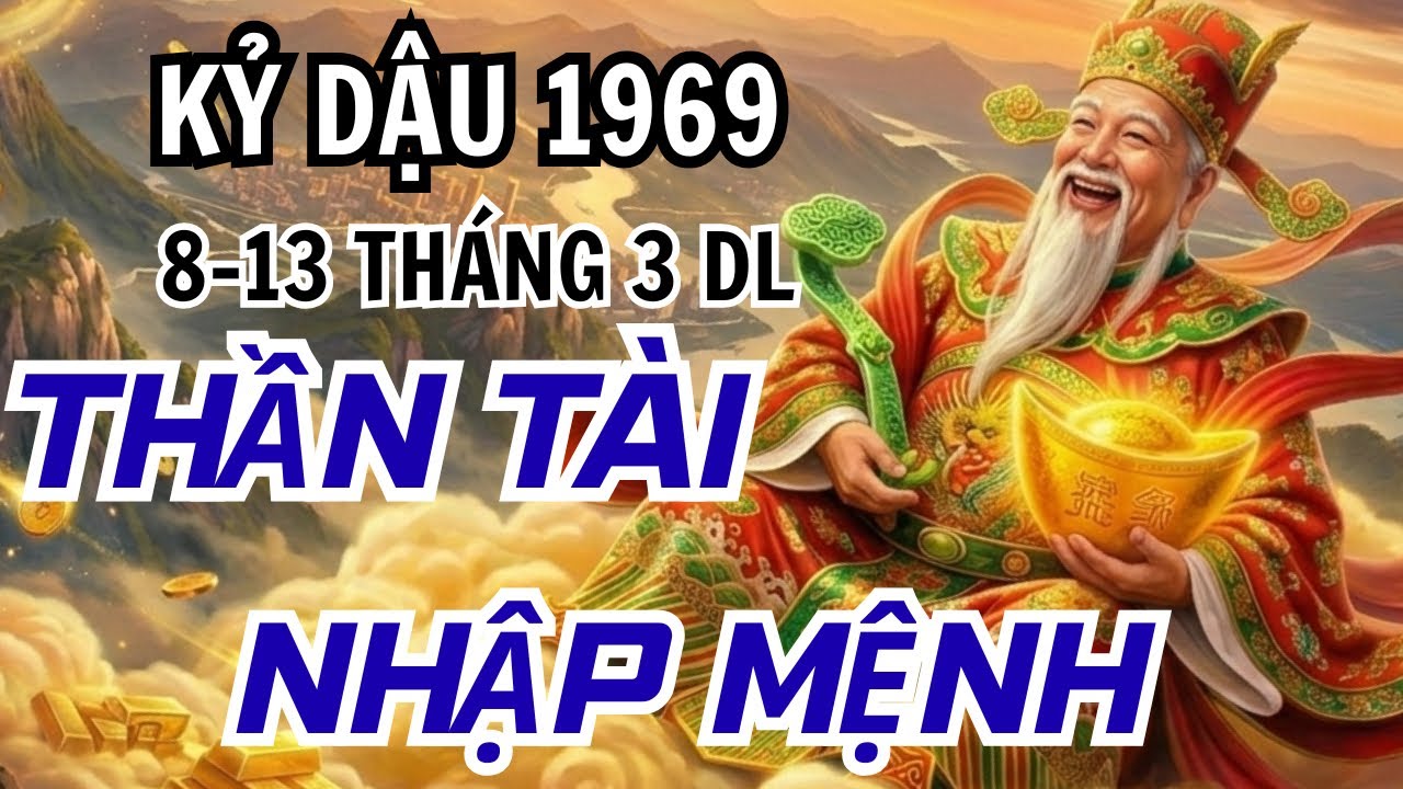 6 NGÀY TỚI THẦN TÀI NHẬP MỆNH KỶ DẬU 1969 NHẬN ĐƯỢC LỘC TRỜI BAN TIỀN VỀ LIÊN TIẾP!